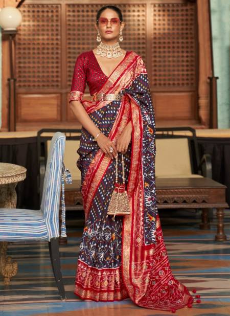 Multi Colour REWAA PATOLA Heavy Designer Wedding Wear Patola Latest Saree Collection R113-E